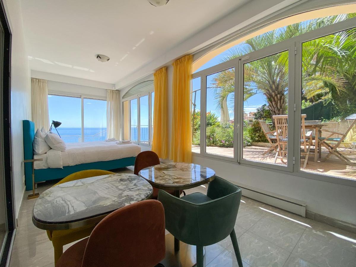 Villa L'Ensoleillee Vue Panoramique Mer, 250 M De La Plage Et Du Centre Ville マントン エクステリア 写真