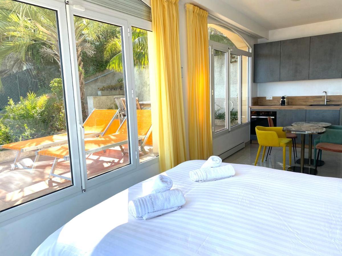 Villa L'Ensoleillee Vue Panoramique Mer, 250 M De La Plage Et Du Centre Ville マントン エクステリア 写真