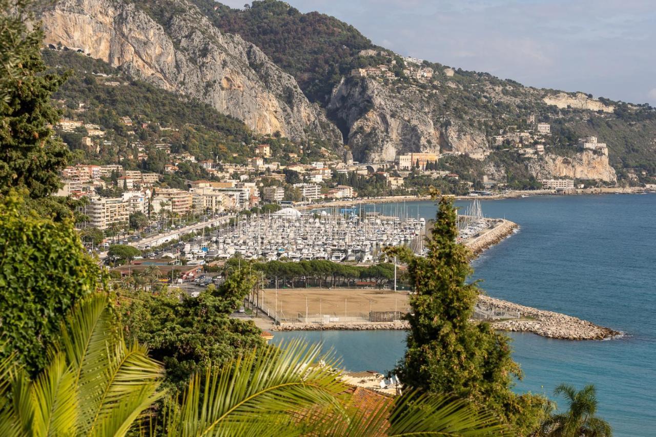 Villa L'Ensoleillee Vue Panoramique Mer, 250 M De La Plage Et Du Centre Ville マントン エクステリア 写真