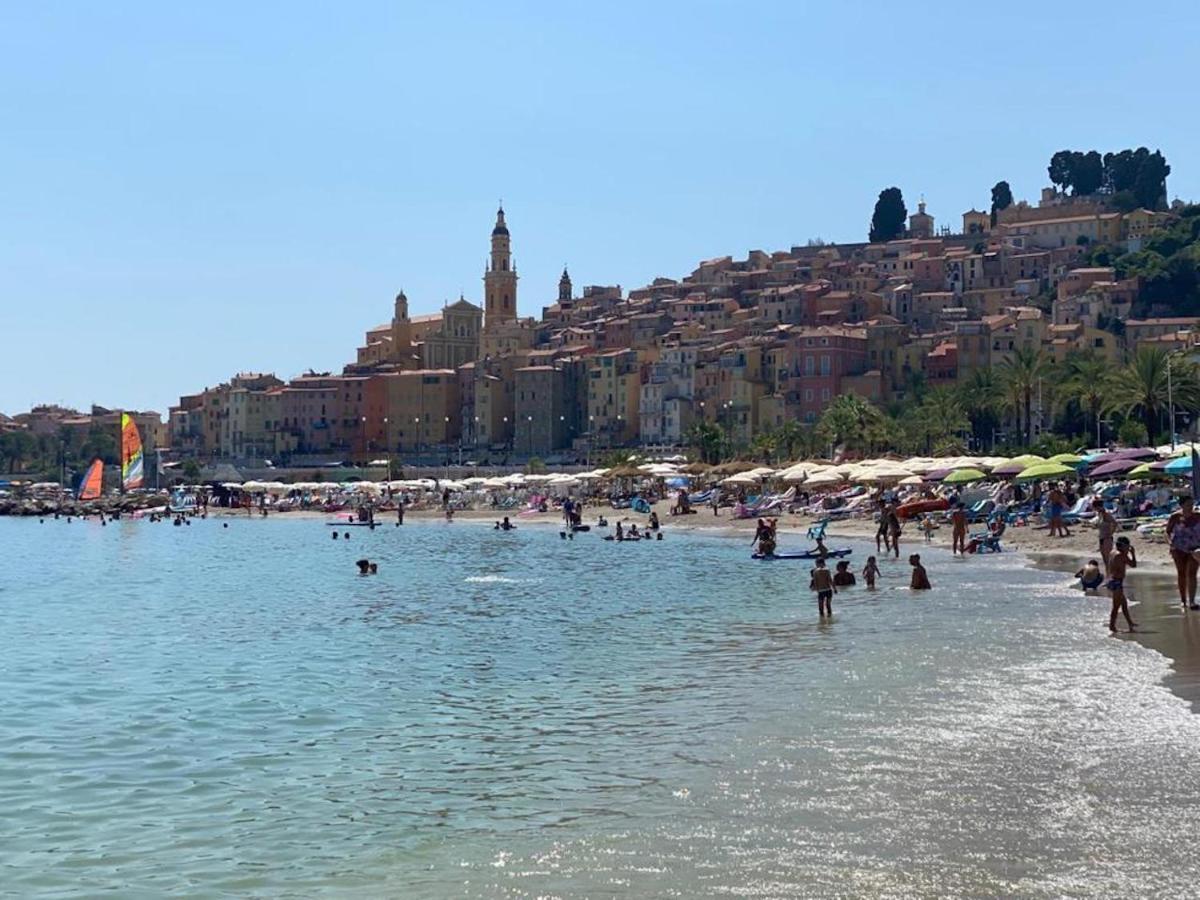 Villa L'Ensoleillee Vue Panoramique Mer, 250 M De La Plage Et Du Centre Ville マントン エクステリア 写真