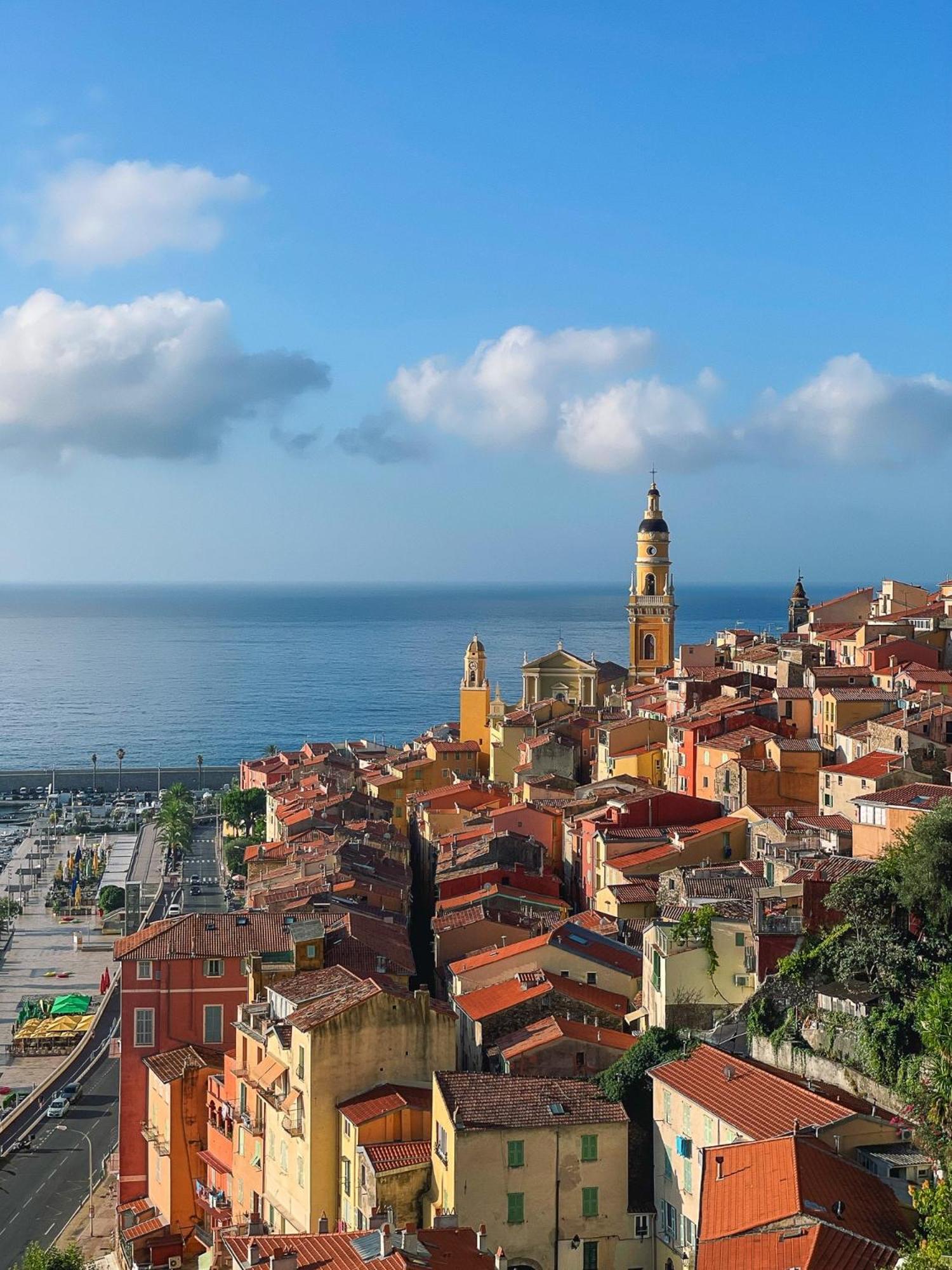 Villa L'Ensoleillee Vue Panoramique Mer, 250 M De La Plage Et Du Centre Ville マントン エクステリア 写真